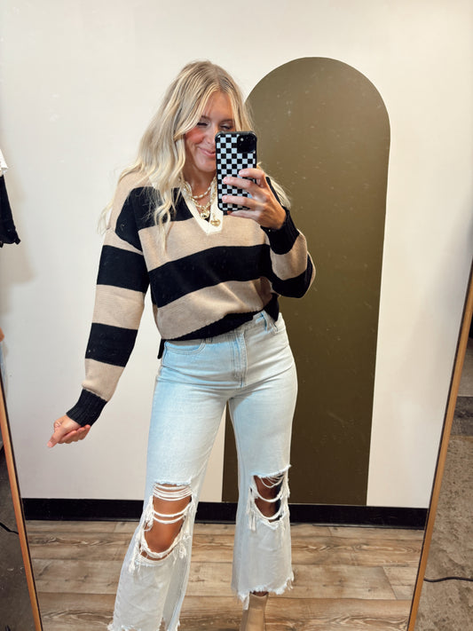 Ruby Contrast Sweater (Camel)