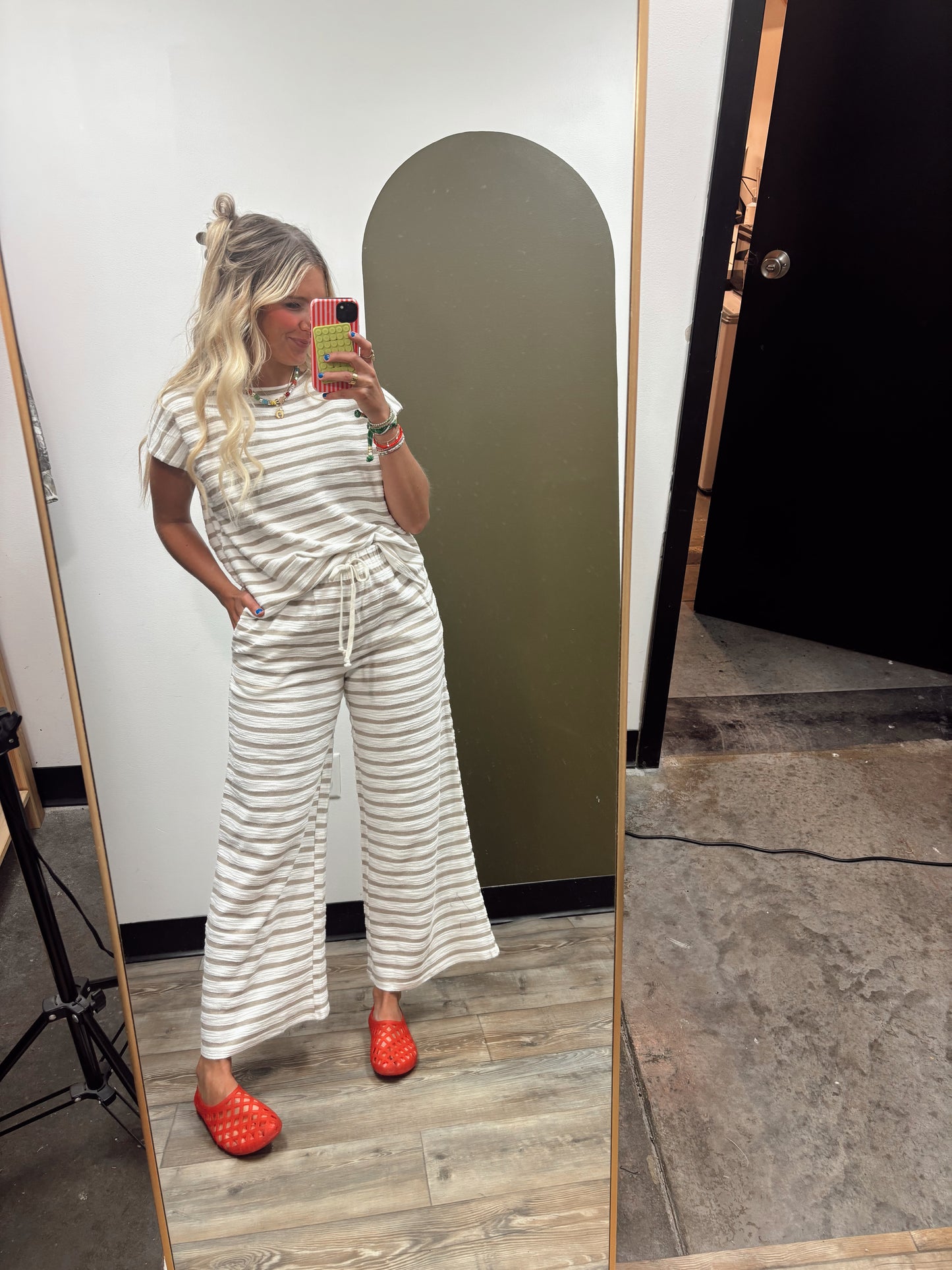 Slow Mornings Stripe Set (Taupe)