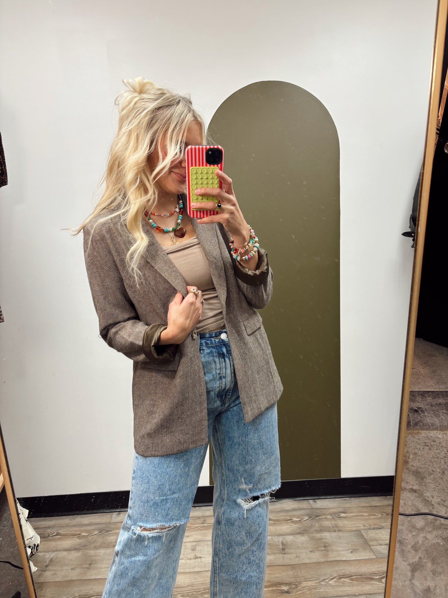 Tatum Herringbone Blazer