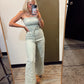 Melissa Strapless Jumpsuit (Green)