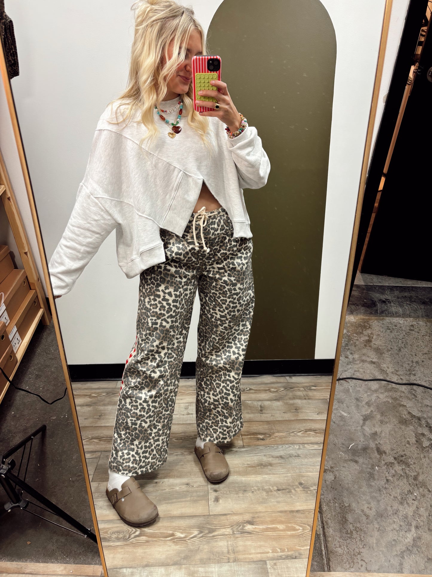 Leopard Sport Heart Pant
