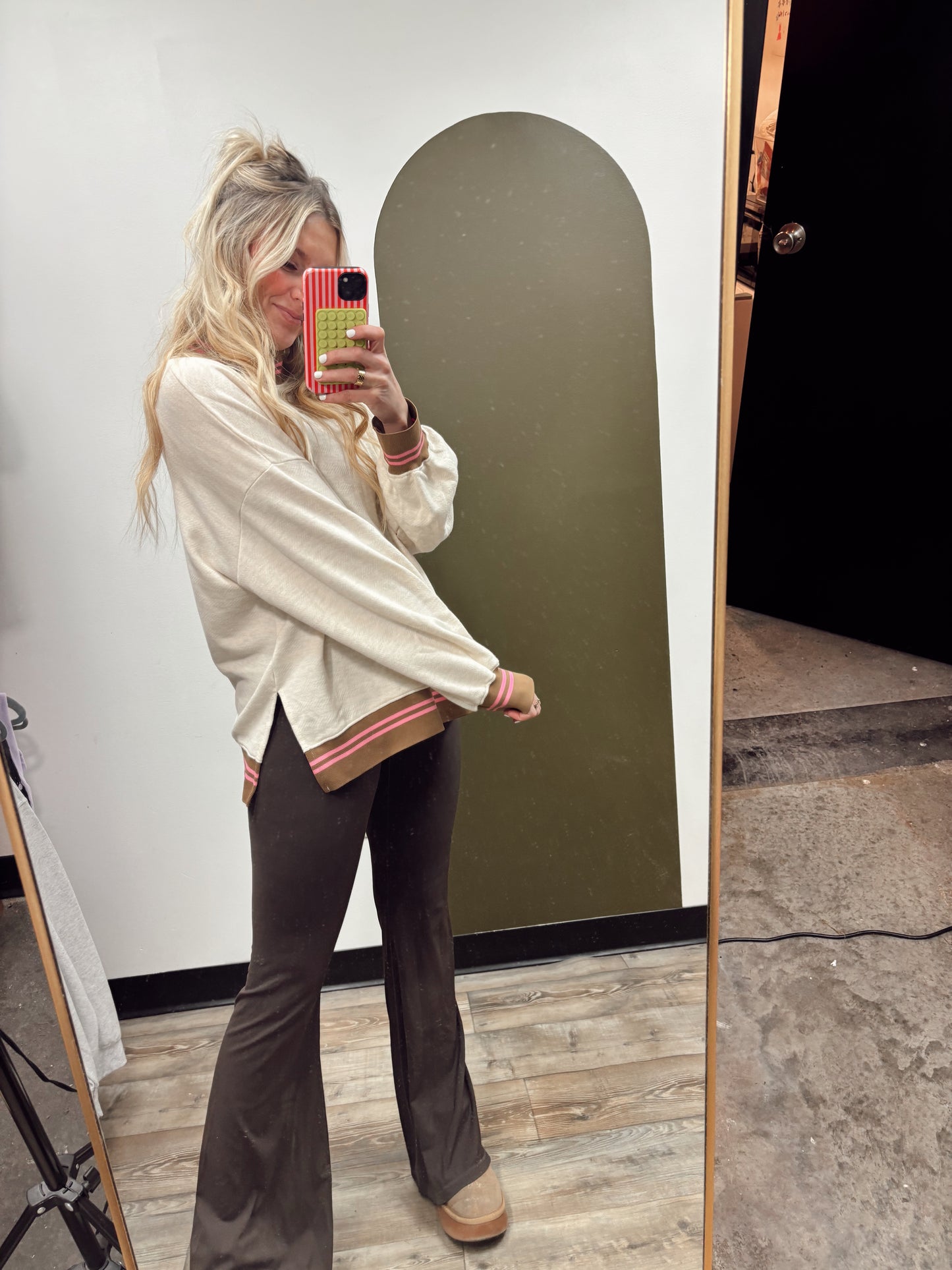 Sunny Stripe Mock Keck Top