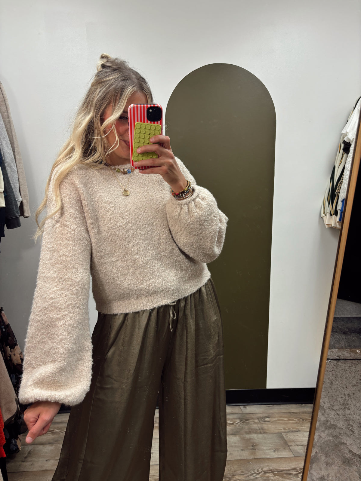 Johanna Pullover Sweater (Khaki)