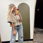Button Front Cape Top (Taupe)