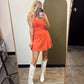 Sonja Linen Dress (Coral)