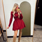 Stephanie Off Shoulder Dress (Crimson)