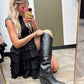 Barcelona Boot (Black Vegan Leather)