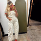 Polka Dot Overall (Cream/Gold)