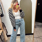 Coastal Cutie Shrug (Black/White)