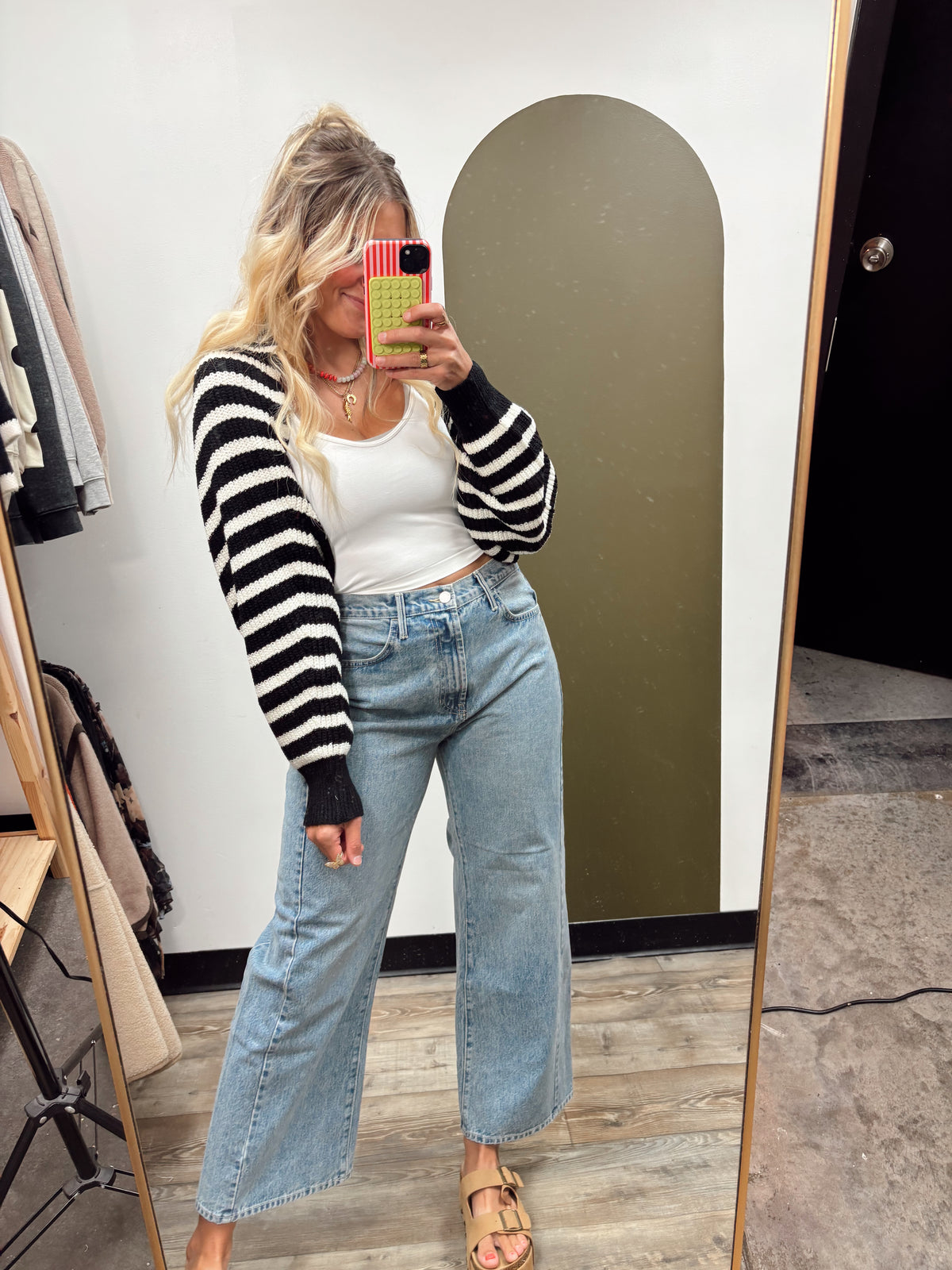 Coastal Cutie Shrug (Black/White)