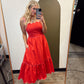 Darla Detail Midi Dress (Red)