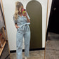 Light Stripe Denim Jumpsuit