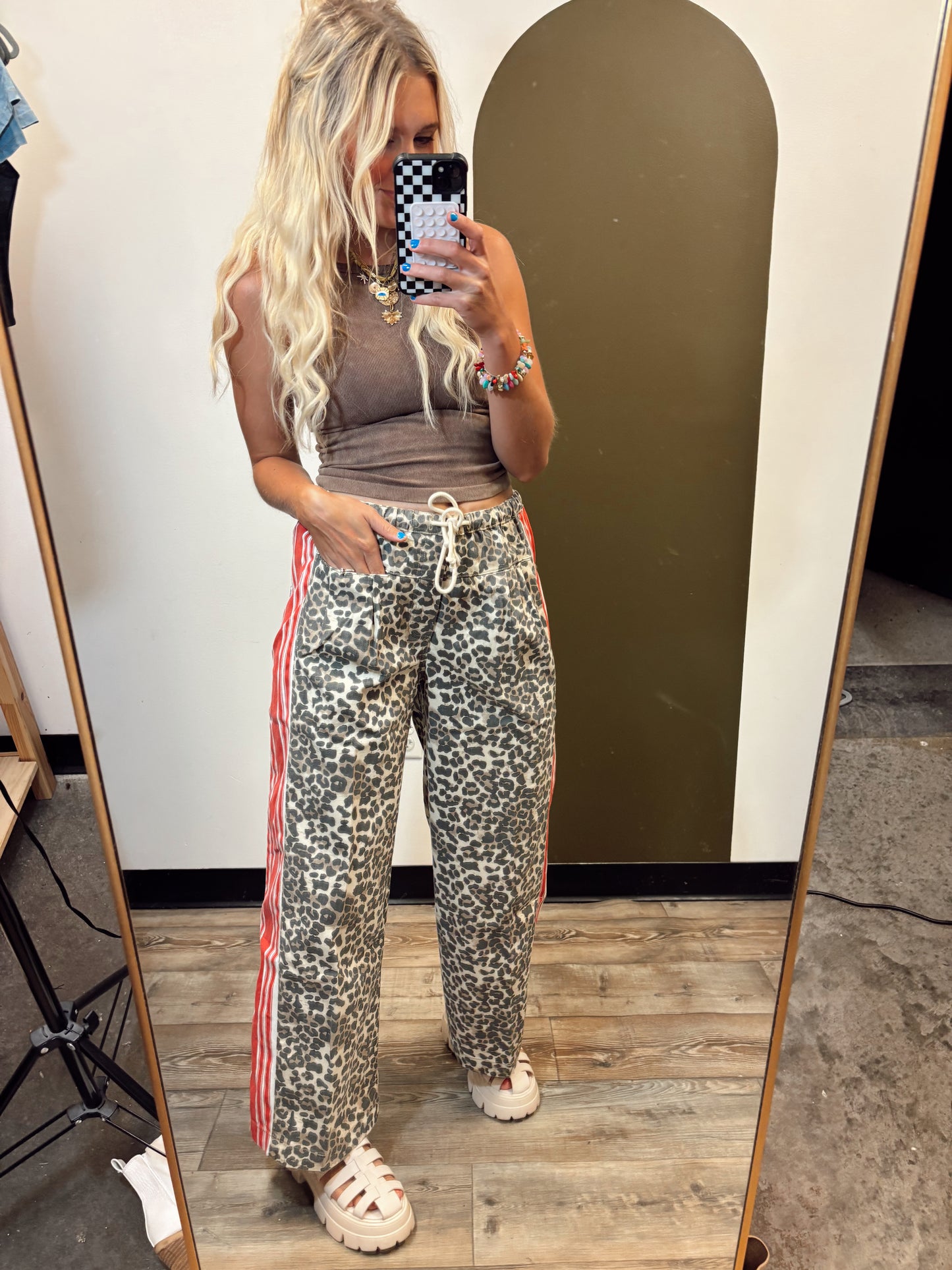 Leopard Sport Striped Pant