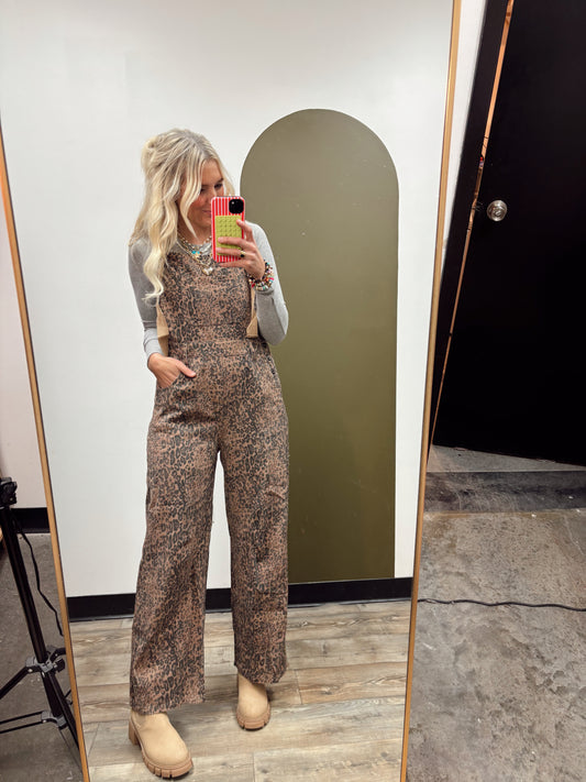 Leopard Tie Overall
