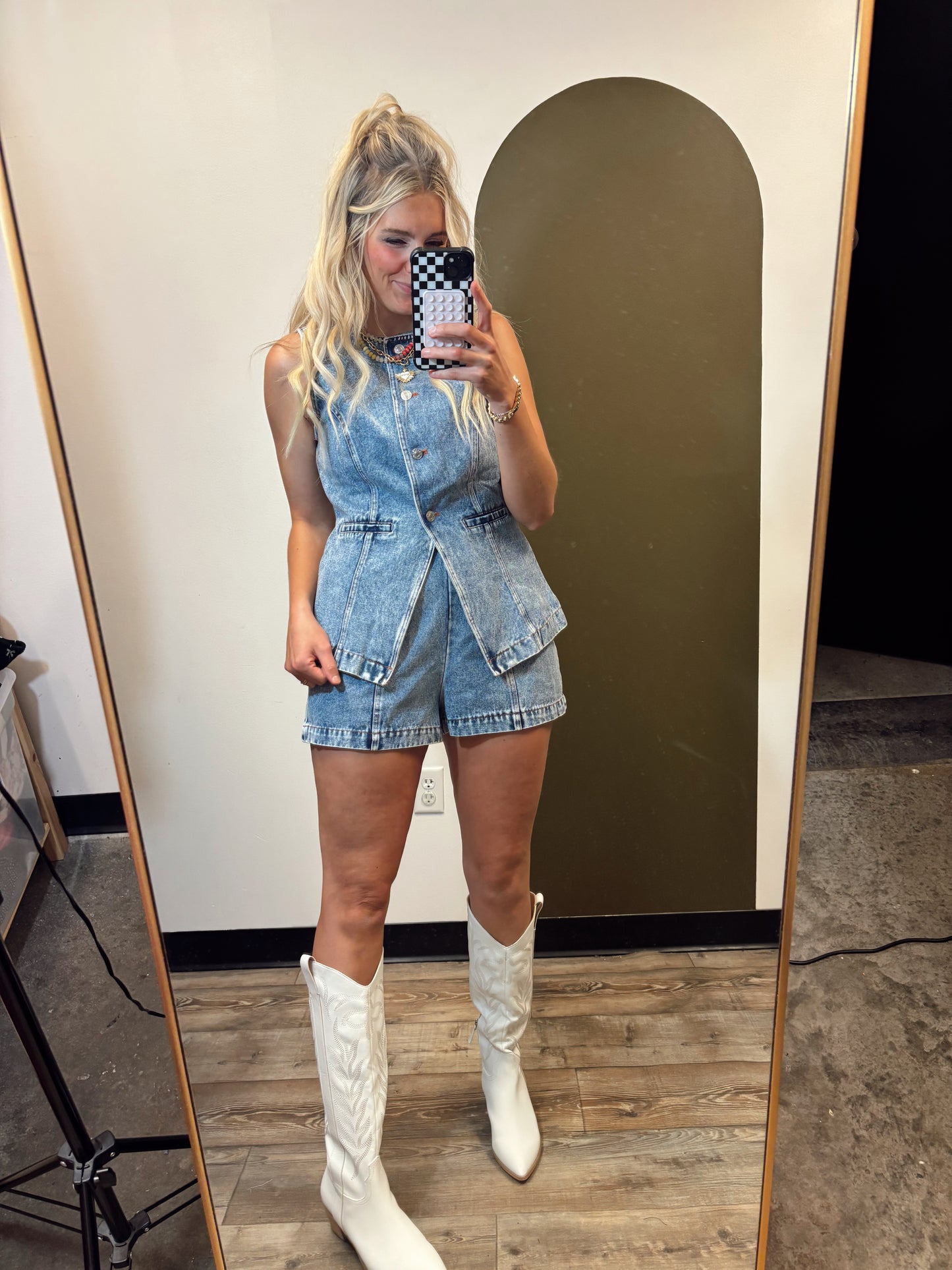 Aint Goin Down Denim Set