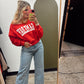 Sydney Game Day Off Shoulder Sweat Top