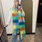 Beaufort Gingham Scarf (Blue/Orange)