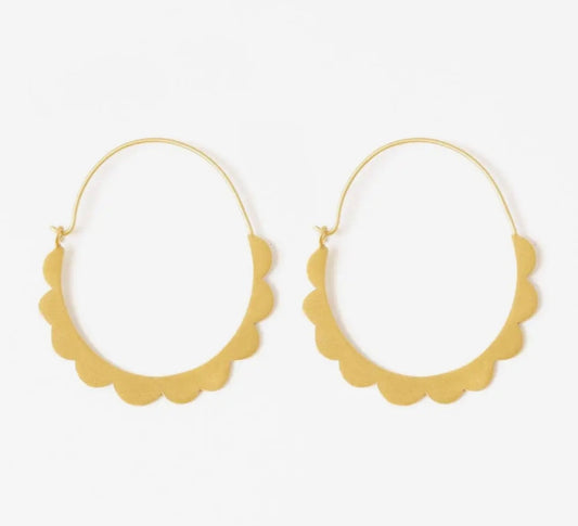 Scallop Hoop Earring