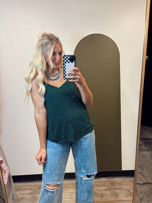 Raquel Sparkle Tank (Green)