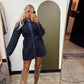 Retro Sweater Dress (Navy)