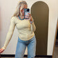 Eliza Button Top (Butter)
