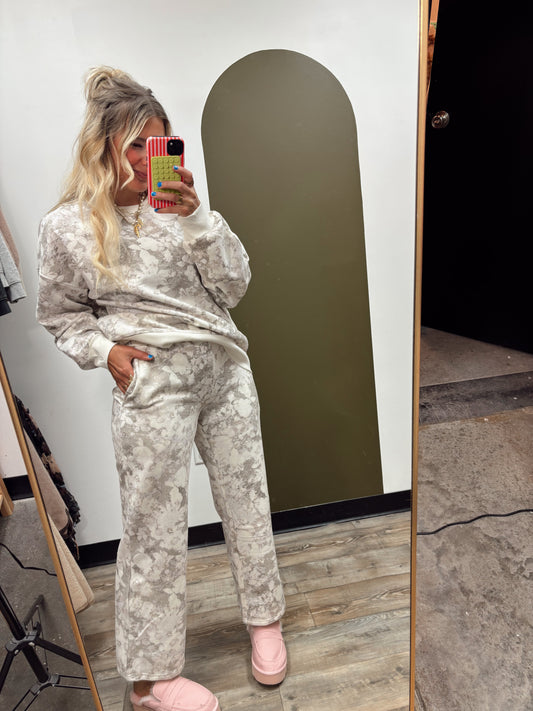 Faded Florals Sweat Set