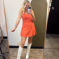 Sonja Linen Dress (Coral)