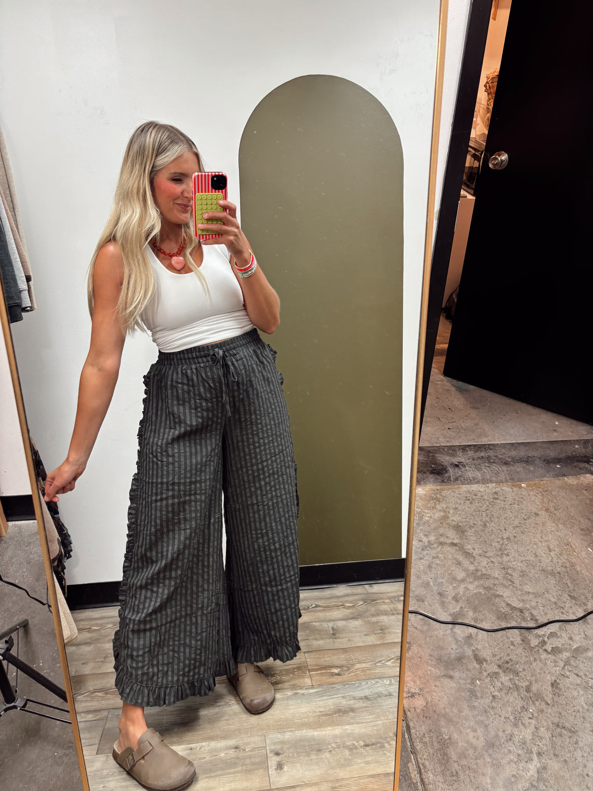 Breezy Stripe Wide Leg Pant