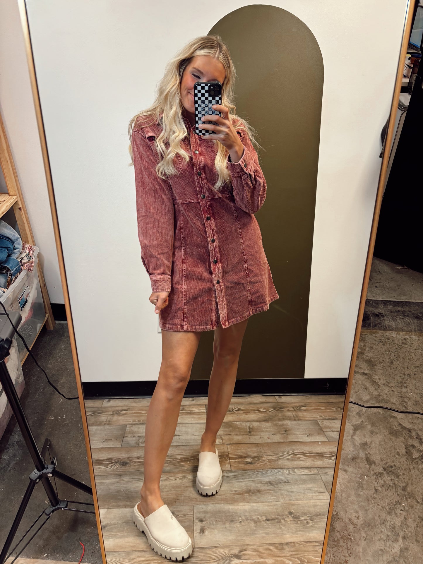 November Rain Corduroy Dress