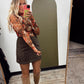 Lauren Sheer Floral Top (Brown)