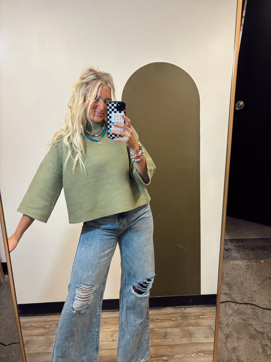Not So Casual Top (Sage)