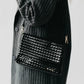 Wrenlee Woven Flap Crossbody Bag (Black)