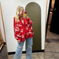 Bow Tied Sweater Cardigan (Red)
