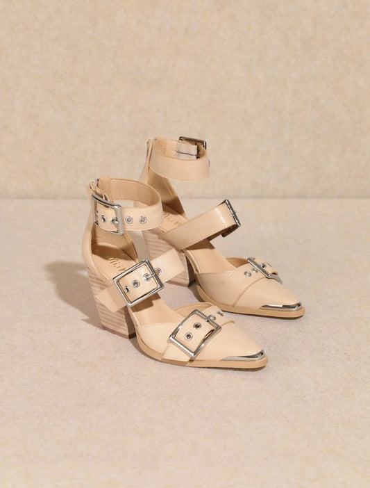 Hendrix Buckle Shoe (Beige)
