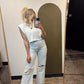 Wide Leg Distressed Denim