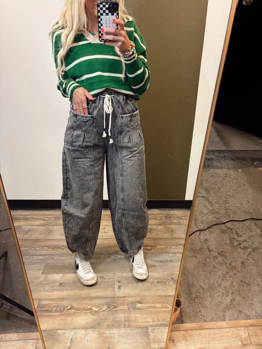 Josephine Barrel Pant (Grey)