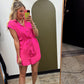 Elsa Chiffon Button Dress (Pink)