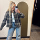 Box Car Plaid Top (Black)