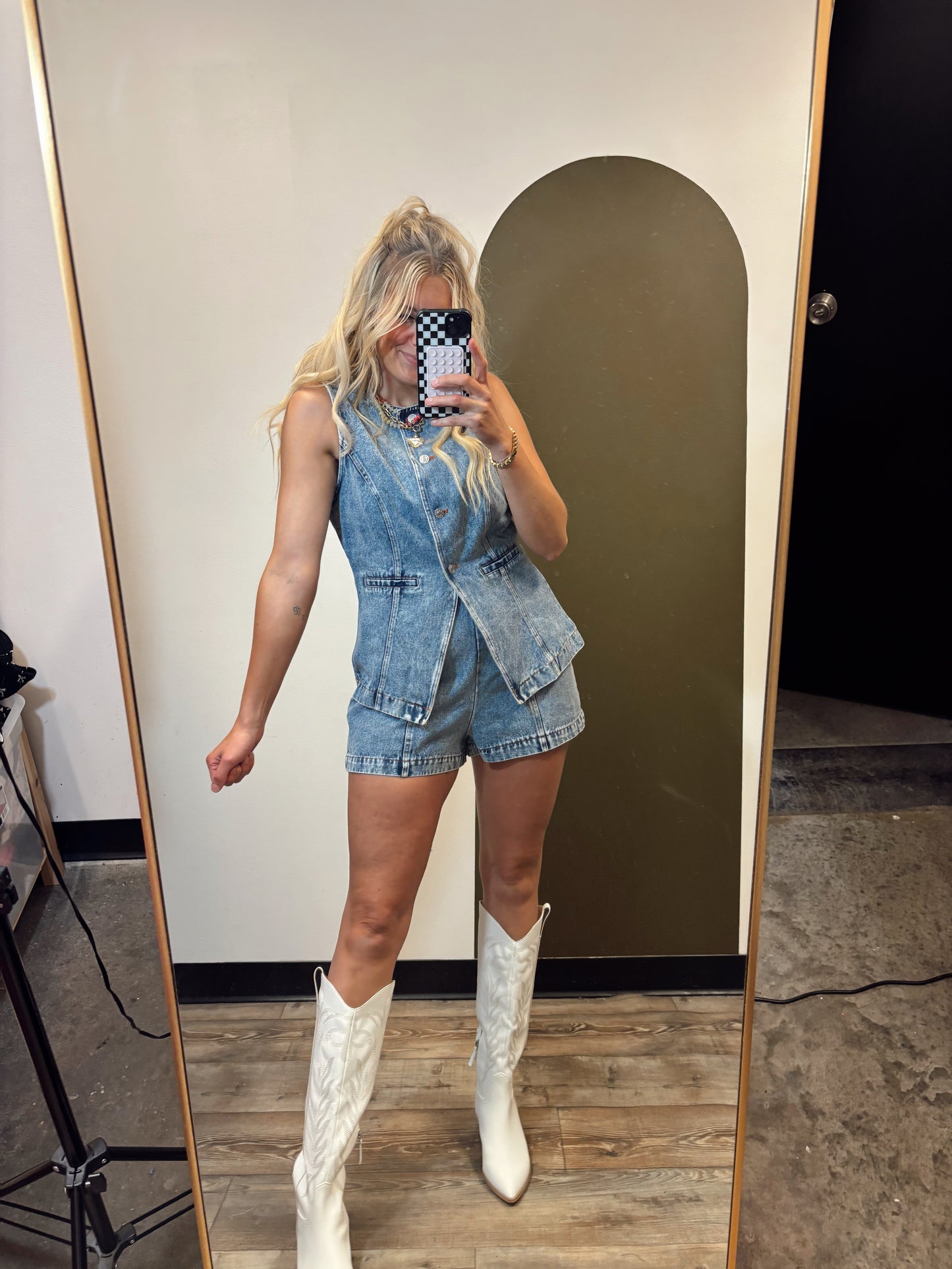 Aint Goin Down Denim Set