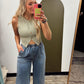 Kerri Knit Button Vest (Sage)