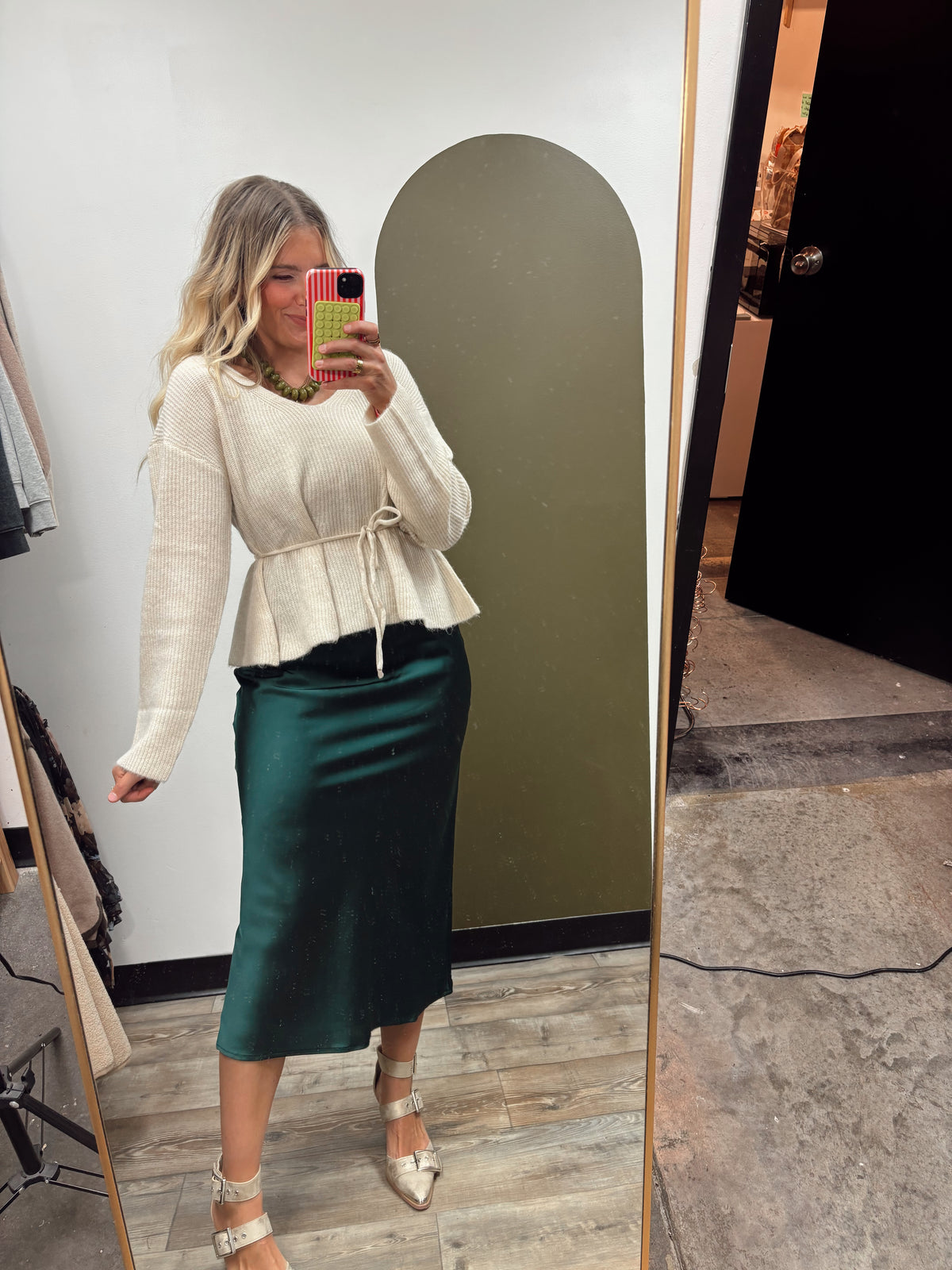 Celia Slip Skirt (Forest)