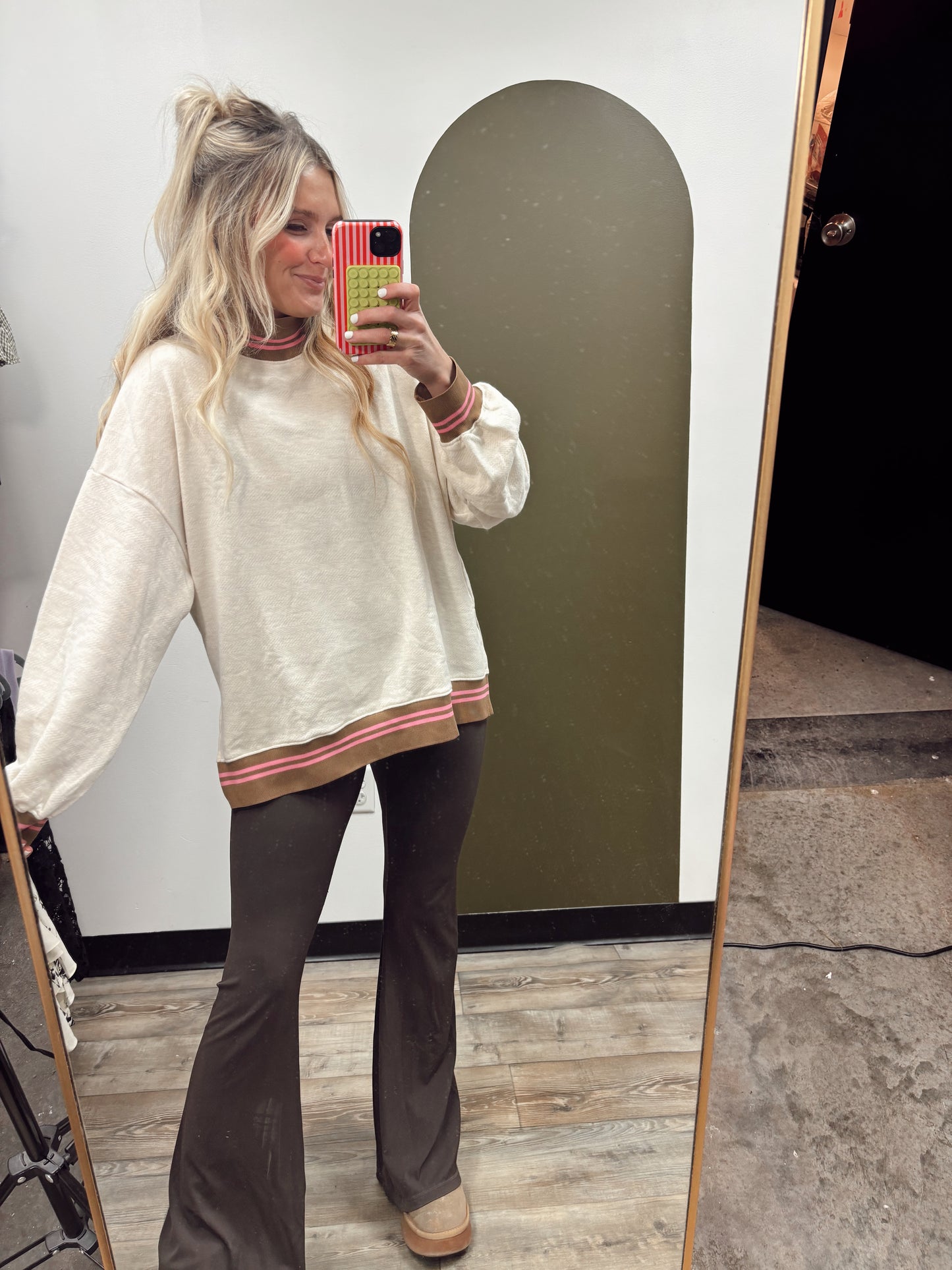 Sunny Stripe Mock Keck Top