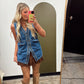 Braid Trim Denim Vest