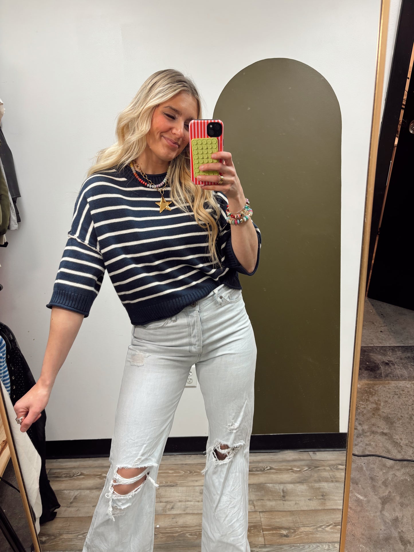 Sipping Seaside Sweater (Navy)