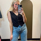 Kayla Button Vest (Black)