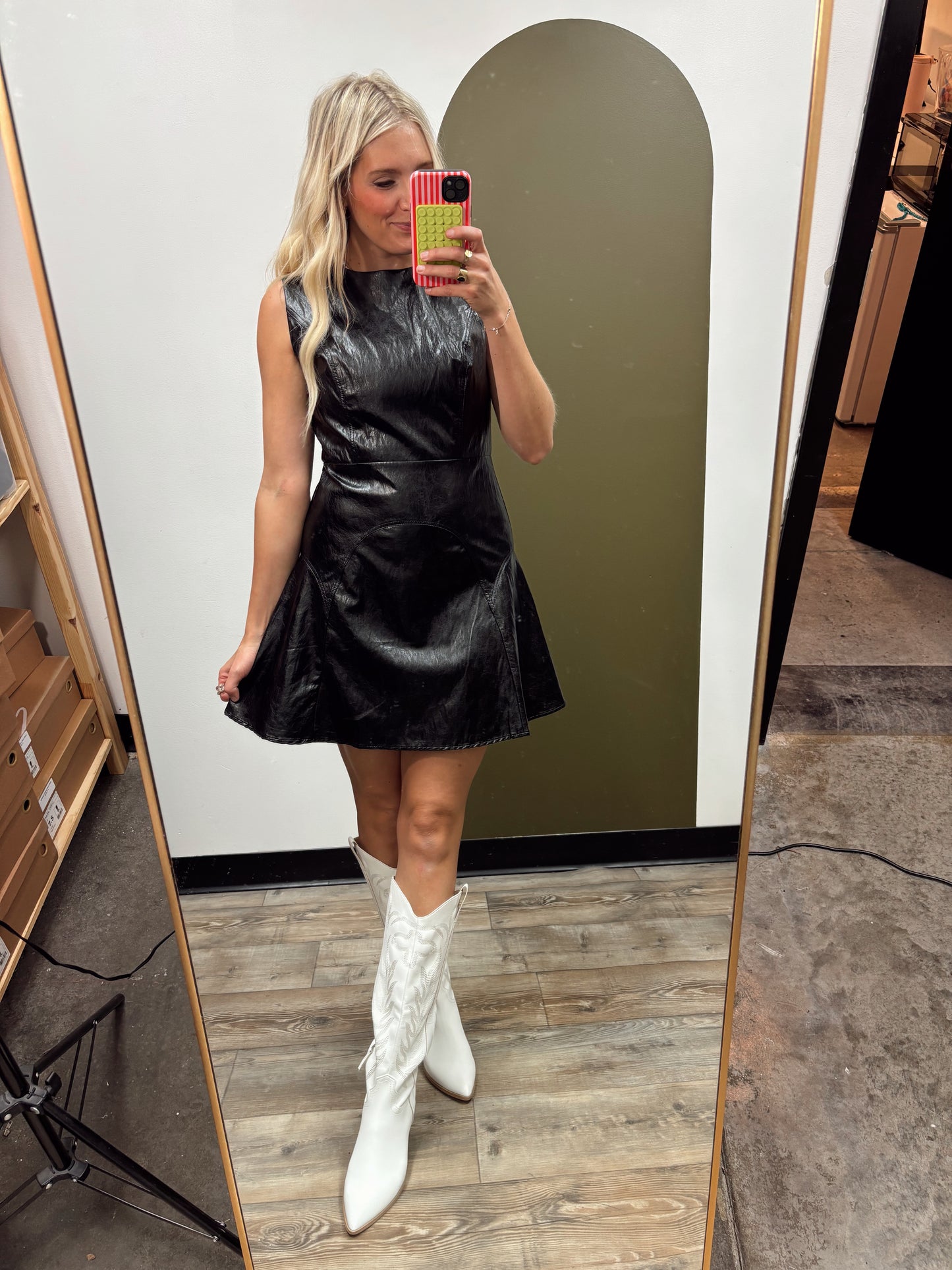 Alaya Vegan Leather Dress