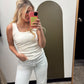 Rena Ruched Tank (White)