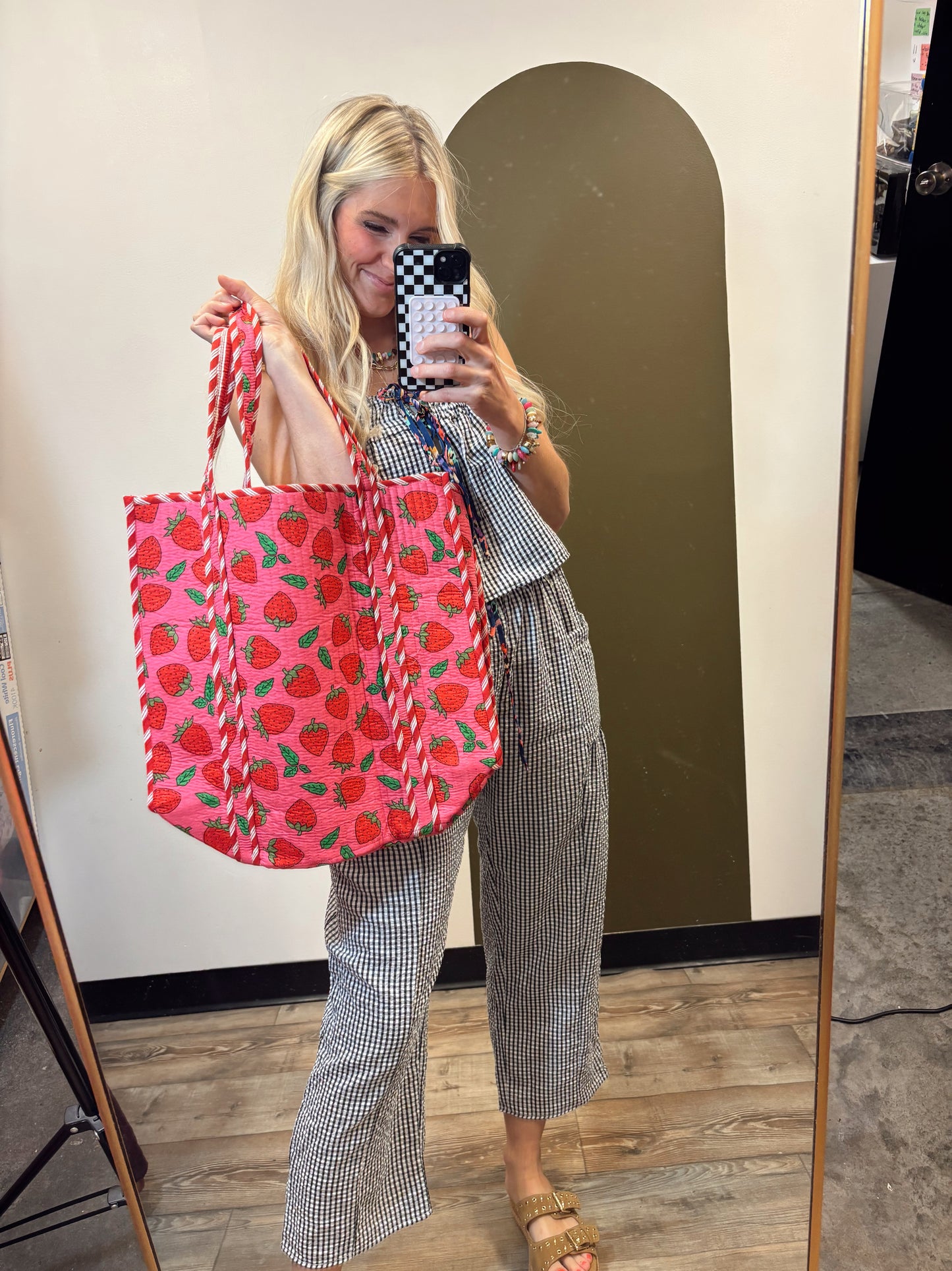 Strawberry And Stripe Tote bag