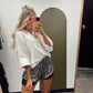 Button Front Popover Shirt (White)