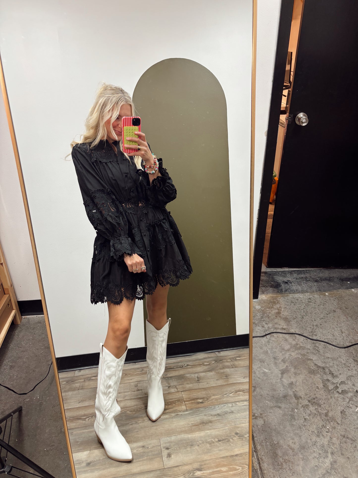 Flora Lace Dress (Black)